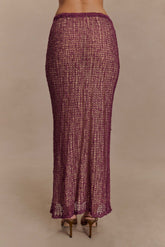 Cordelia Knit Maxi Skirt - Mauve
